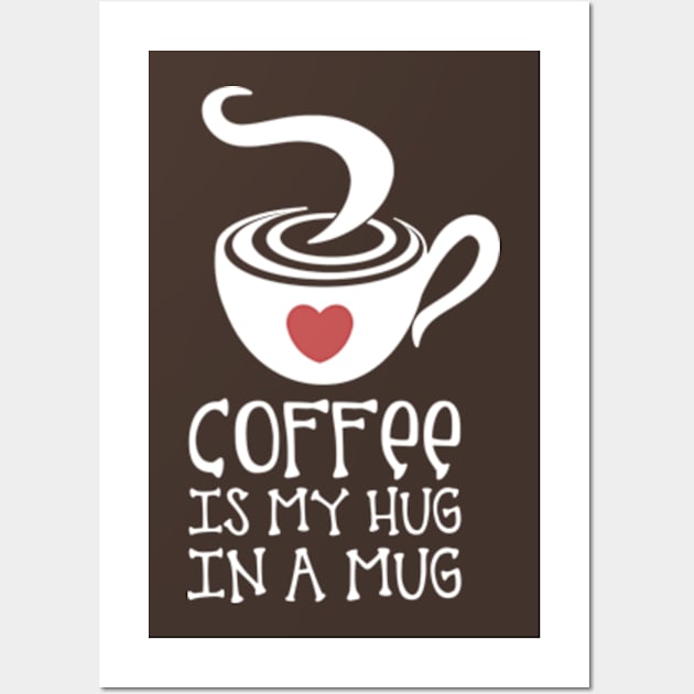 Coffee is my Hug in a Mug Wall Art by Artizan